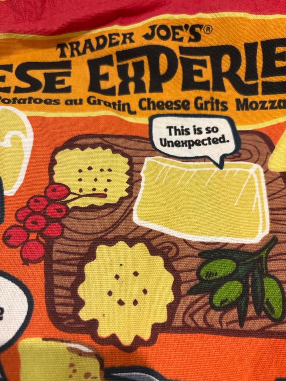 Trader Joe's Orange Cheese Theme Tote Bag New - Picture 3 of 4
